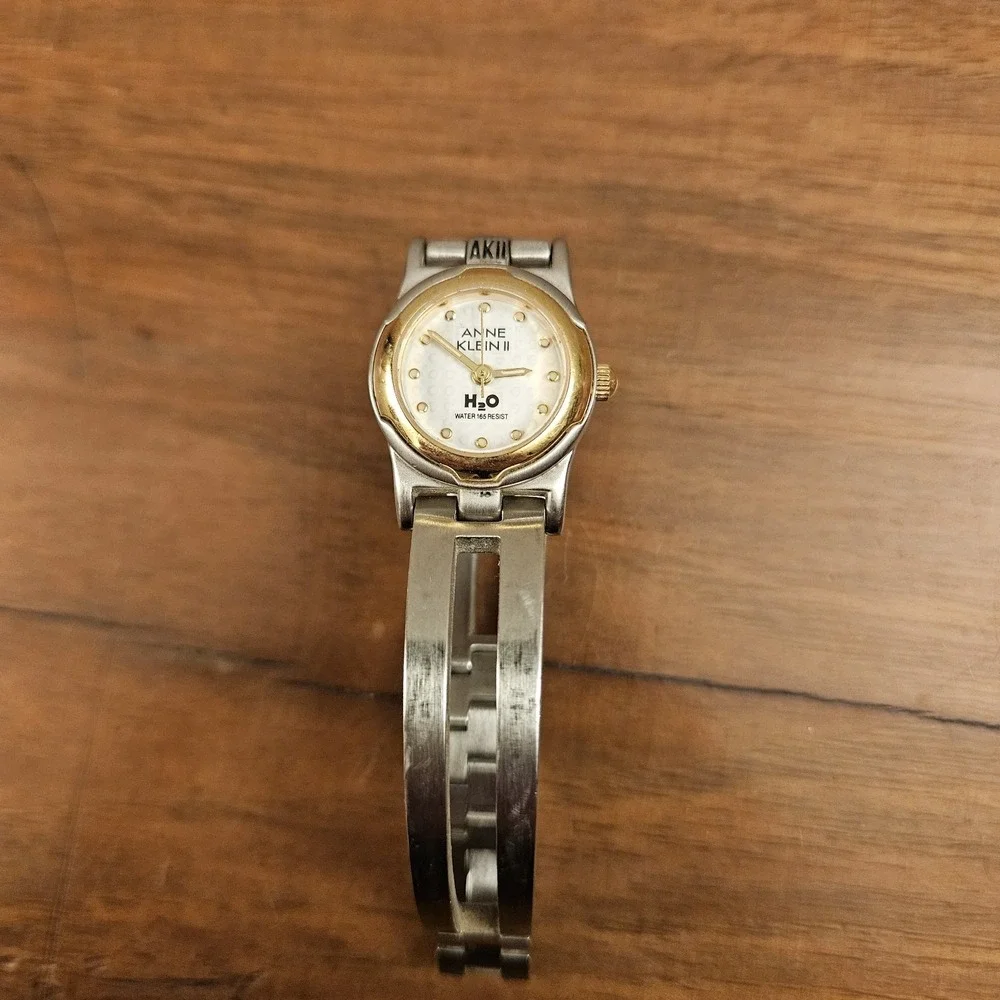 Anne Klein II H2O Wrist Watch Analog Quartz Ladies Two Tone Needs New Battery